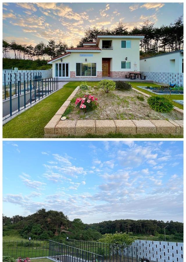 别墅|不羡慕别墅，就憧憬这种自建房，上下2层有车库，庭院大到能踢球