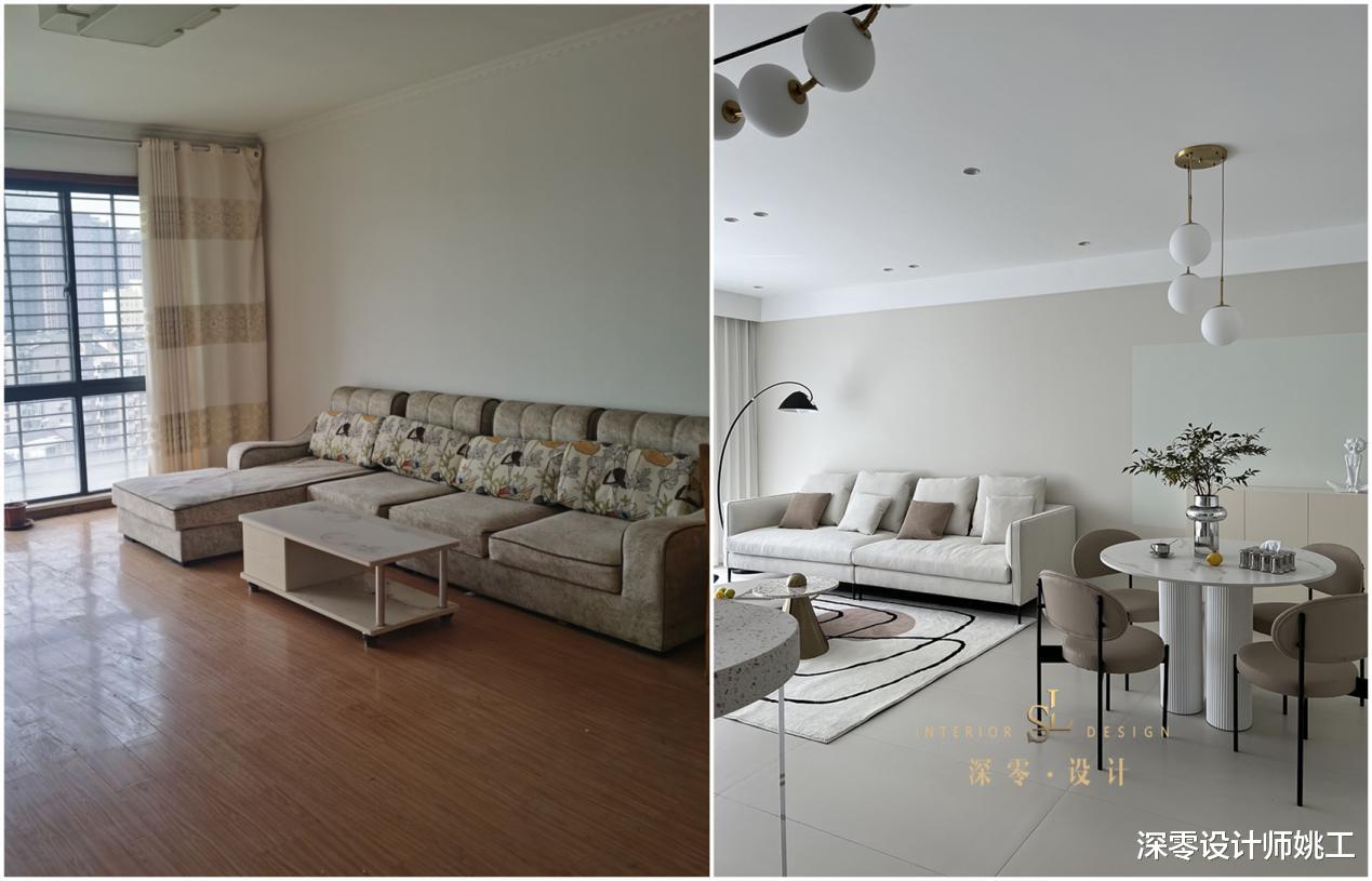 合肥九溪江南客厅，阳台纳入室内，和旁边小房间打通，做成开放式