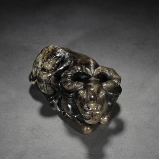 |清代:【和田玉童子牧牛摆件】