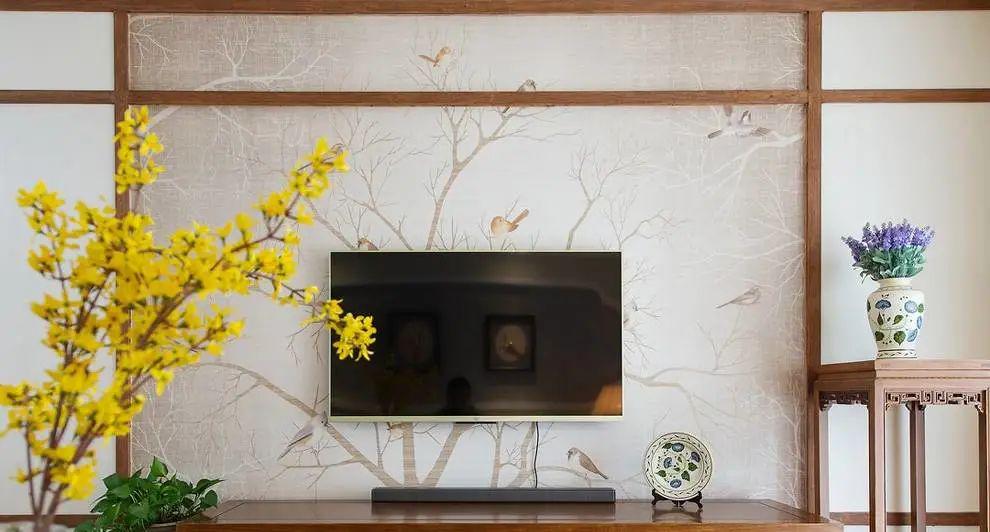 130平中式三居,客厅美的不像话,玄关隔而不断,太迷人了