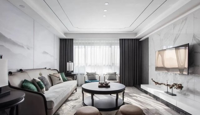 140㎡新中式风格装修，让繁琐与陈旧转变为轻盈与新意