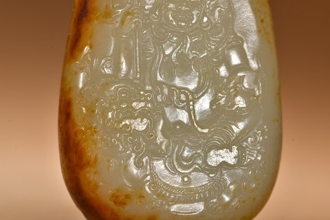 古董|和田玉一品清廉把件