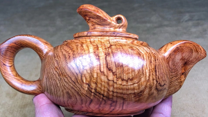 海南黄花梨|海南黄花梨老料水波凤尾壶