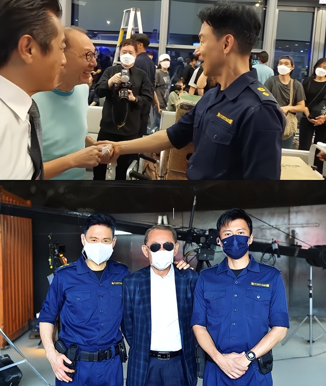 杨受成|79岁杨受成罕见探班谢霆锋！满面笑容状态好，身强力壮比肩张学友