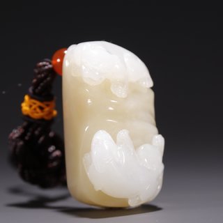 和田玉籽料|旧藏·和田玉籽料双獾挂件