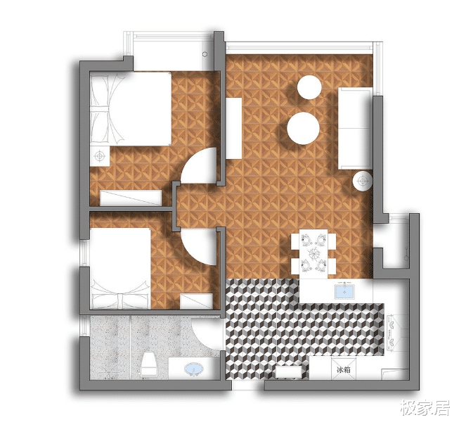 60平小户型,独特的混搭风装修,展现出不一样的美