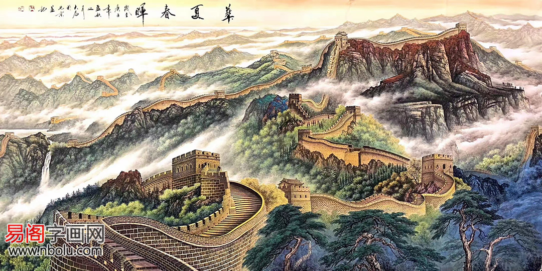 客厅背景墙挂什么好,一幅精品山水画少不了