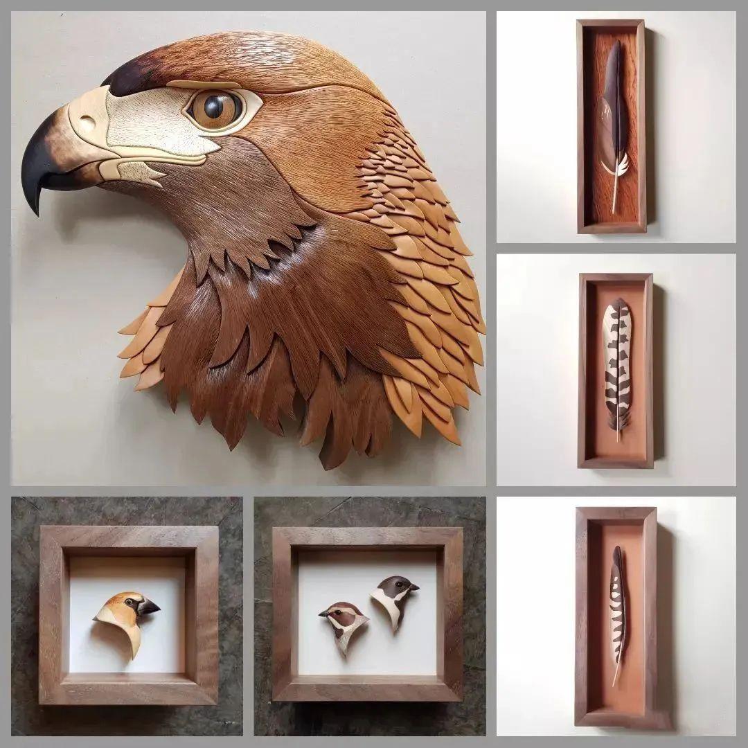 |Tag Smith 用木头拼图，创造别具一格的鸟首雕塑艺术