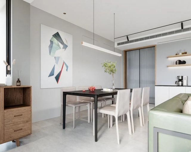 133平三居室不做电视墙,改做定制书柜,拉升生活品质!