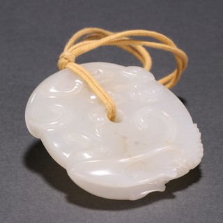 |旧藏 和田玉双龙纹挂件