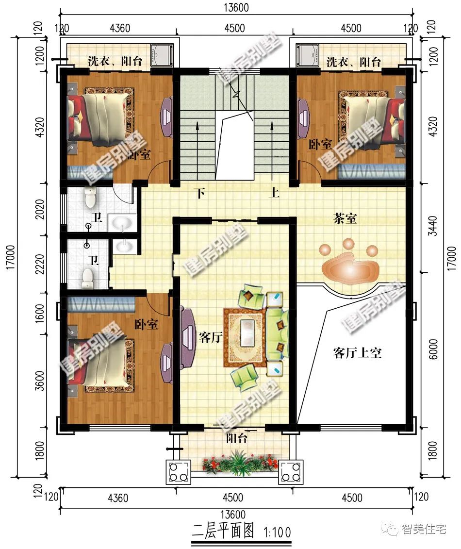 建在湖南和云南农村的小别墅，外观都很漂亮，客厅挑空很气派！