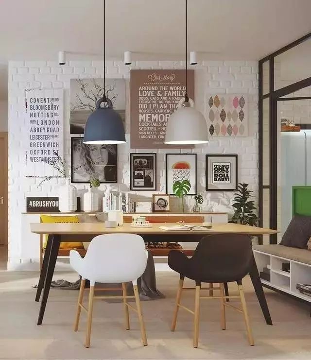 带来清新格调感的北欧风餐厅,装在小户型里的确很合适