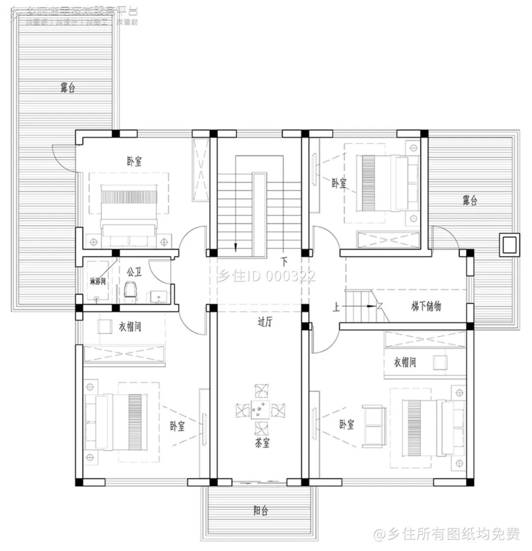 乡住平台河北廊坊三层新中式别墅土建造价参考85万面宽13m进深14m