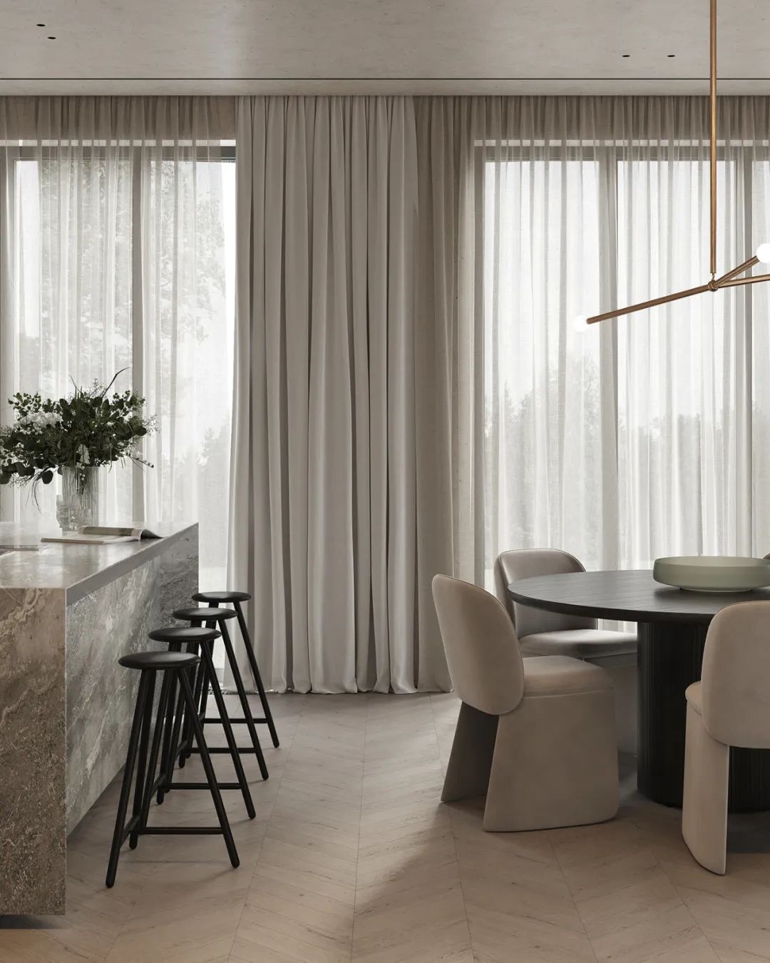 200㎡现代轻奢风,奢而不华,简而不凡!