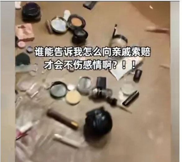 亲戚带娃来做客,女子万元化妆品被毁,求偿被母亲制止:怕伤了感情!