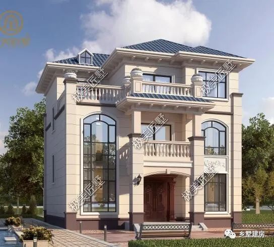 11.5X11.4米三开间的欧式别墅,造价仅45W,品轻奢童话的美