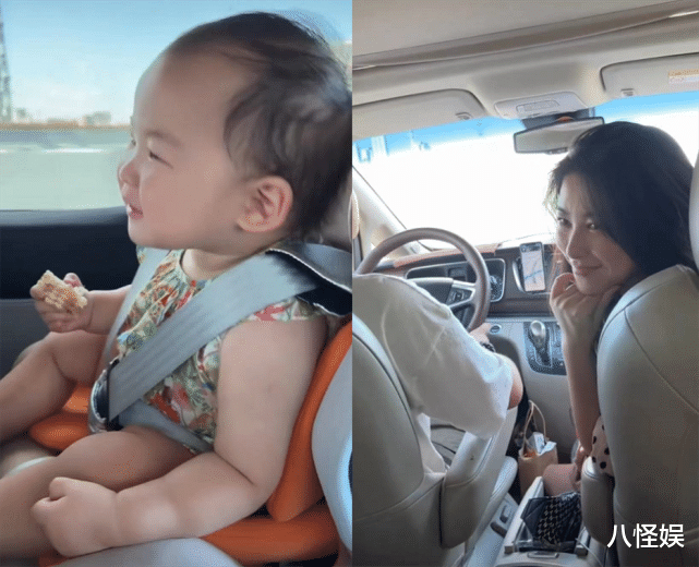 朱珠|朱珠携女儿度假,亲自刮果泥喂宝宝,王珠宝眼睛黑亮长相随爸