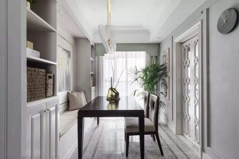 97平混搭风二居室全屋基调灰白,融合美式优雅与现代时尚高级耐看