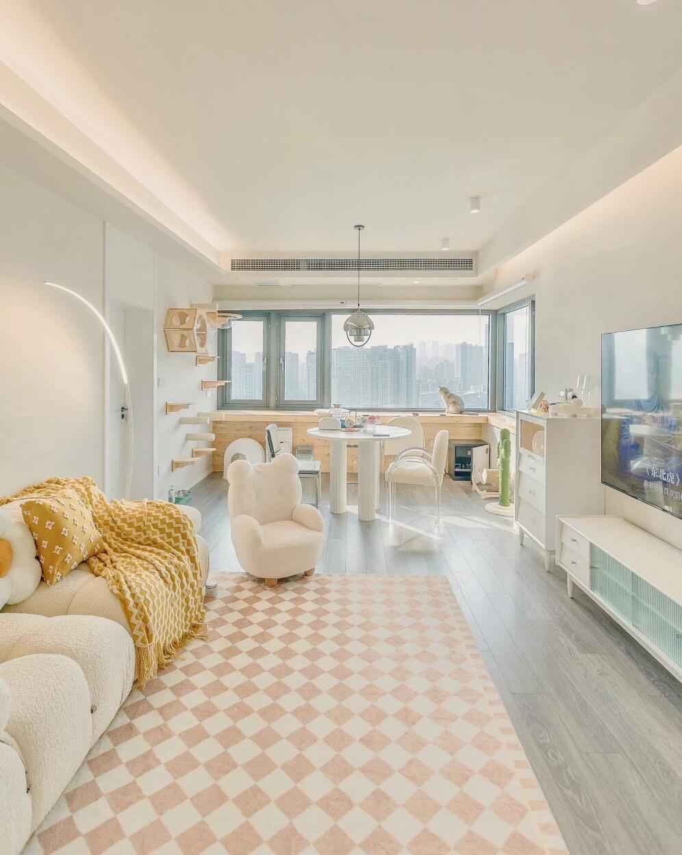 为了孩子,她搬进70㎡老破小,改造后,变身无敌江景小屋