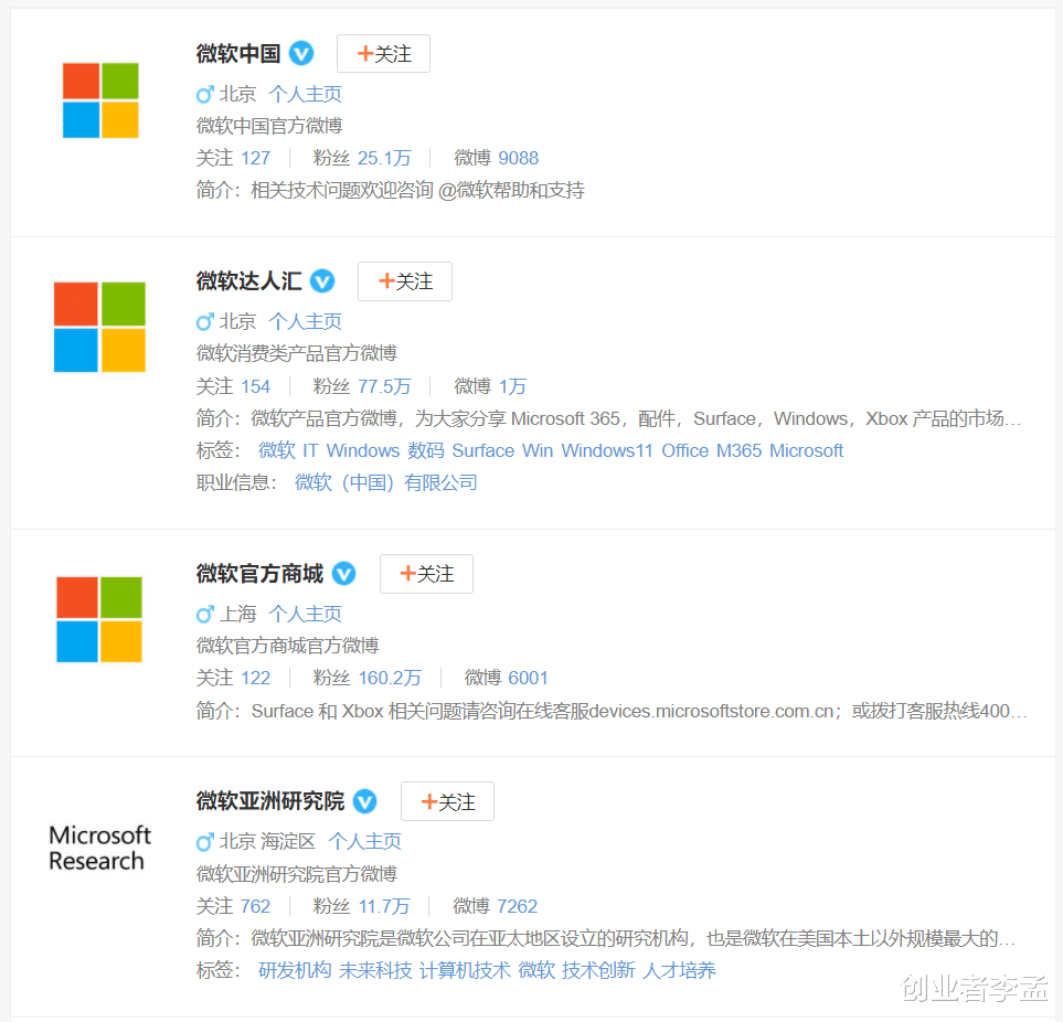 |为何库克比尔盖茨马斯克和他们的企业微博IP地址显示位置不一样？