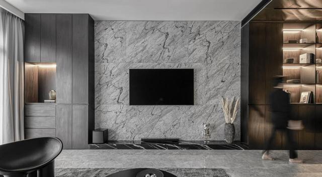 黑白灰+大理石,270㎡家中的高级场面,一眼入心,重新定义大宅