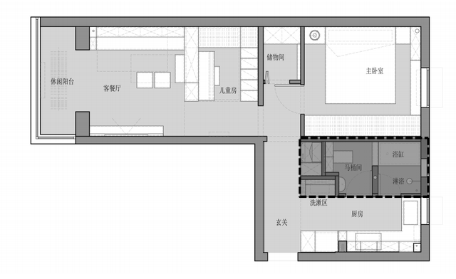 60㎡老破小,客厅隔出儿童房,全屋打满柜子,温馨舒适不压抑