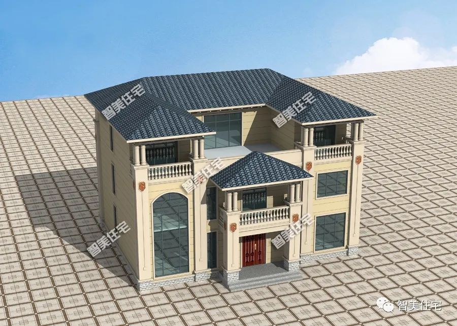 面宽超16米,客厅挑空设计,这栋别墅被奉为村里面的“豪宅”