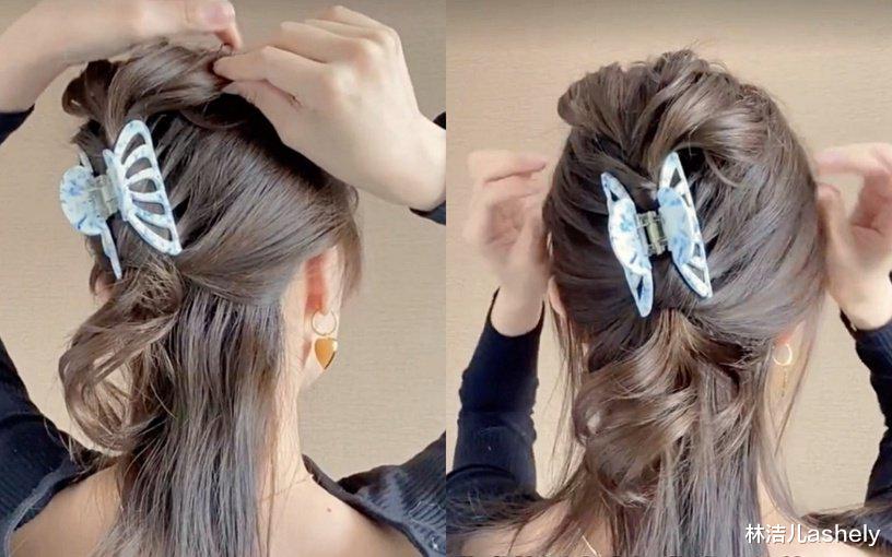 赵露思 鲨鱼夹怎么夹还得看女明星，赵露思氛围感满满，宋妍霏打造出高颅顶