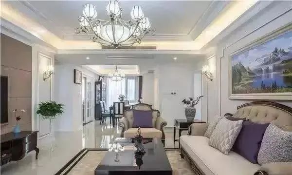 140平简欧新房，入户长鞋柜实用极了，客厅漂亮上档次！