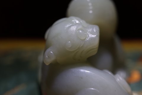 新疆维吾尔自治区|新疆和田玉籽料合欢双兽