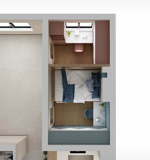 套内58平米两居爆改三居。其实很简单！