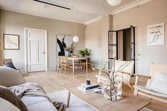 69㎡宜居两室住宅,全屋温柔奶咖色,无奢华感,清清爽爽,很治愈