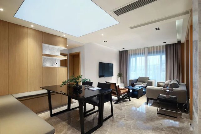 123平简约风四居室如清风拂面，舒适清爽