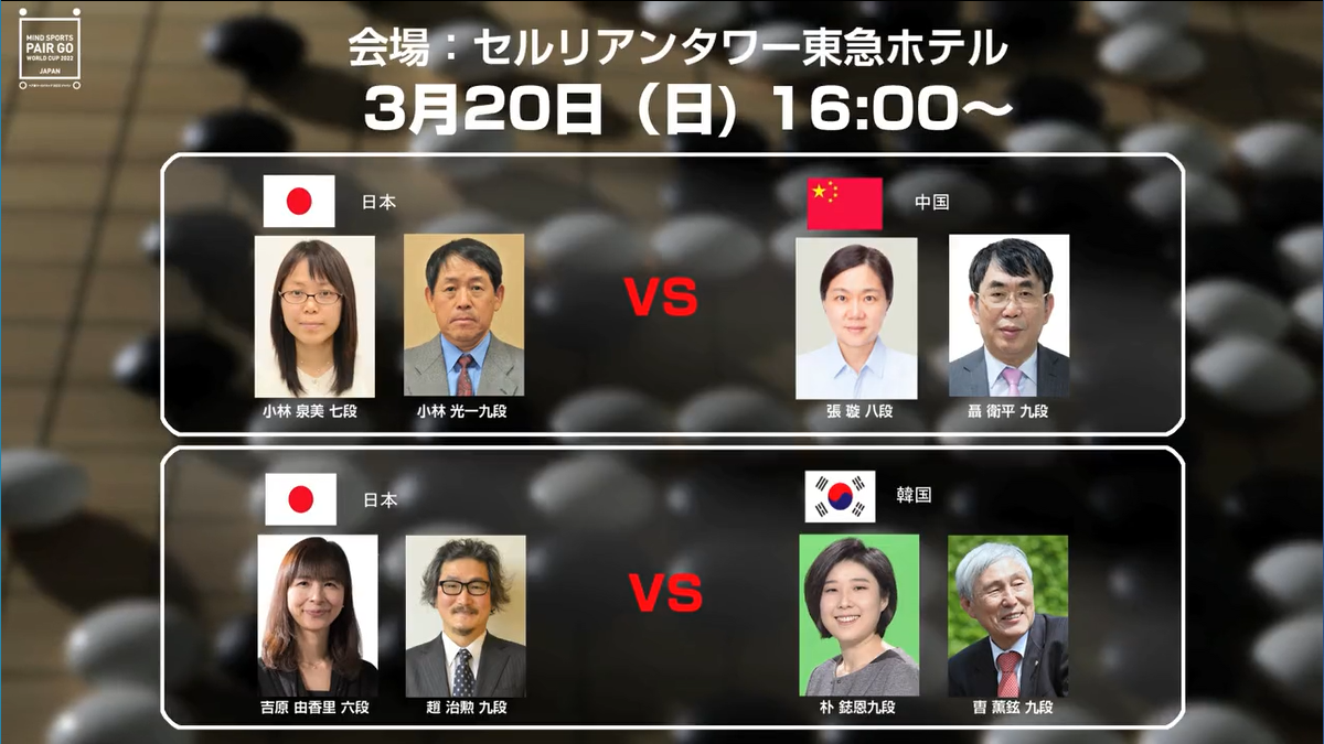 诺维奇|日本举办双人围棋世界杯 柯洁於之莹领衔中国队出战