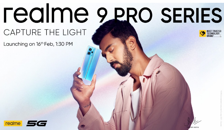 2月16日 Realme 9 Pro系列将在全球范围内推出