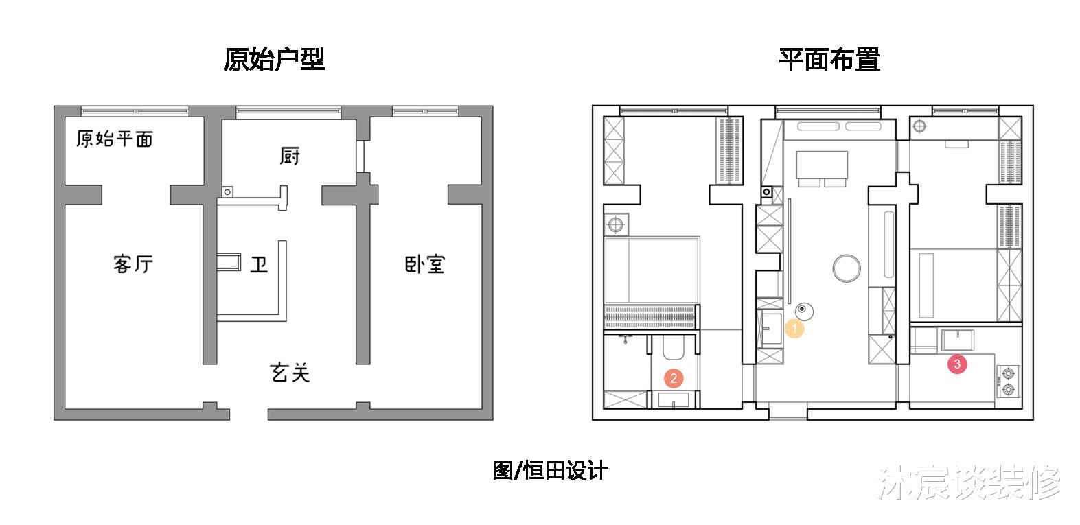 夫妻俩爆改46㎡老破小,住1家5口和2只小猫没压力,还有超多收纳