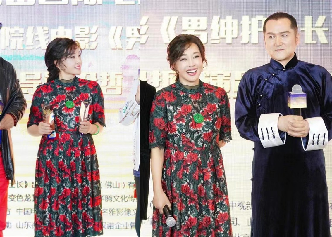 刘晓庆|刘晓庆真是奶奶辈的楷模，穿艳丽的花裙挺有少女感，气色太好了