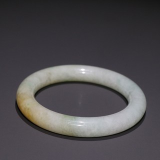 翡翠|晚清 翡翠圆条手镯