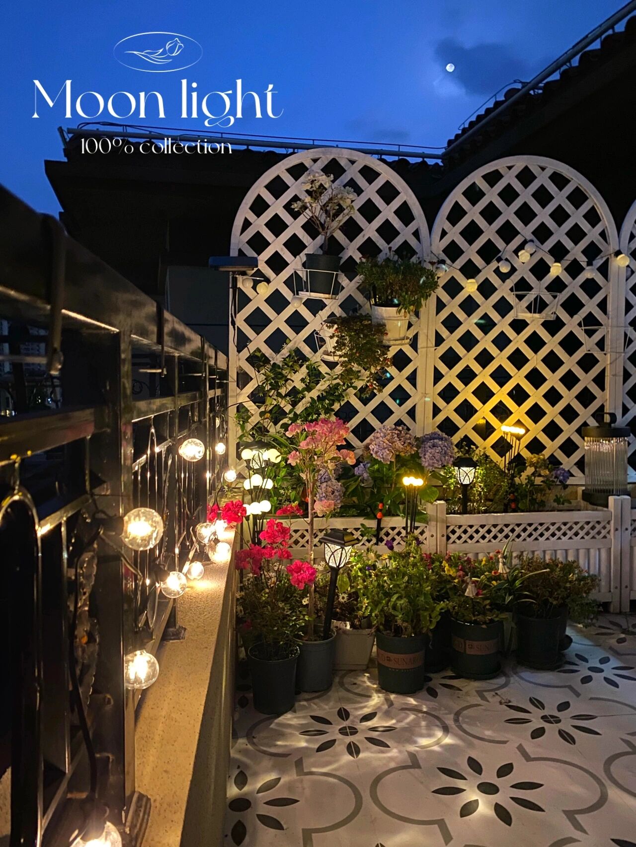 买了一栋带露台的小洋房,亲自设计改造成空中小花园,好不惬意!