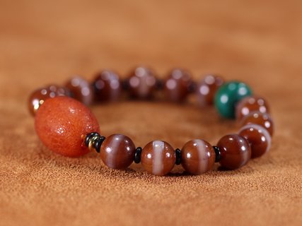 蜜蜡|【回流蜜蜡桶珠西亚药师珠手串】