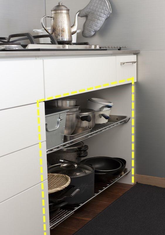 跟韩国博主学厨房整理技巧,橱柜抽屉换成3个拉篮,能收纳能沥水