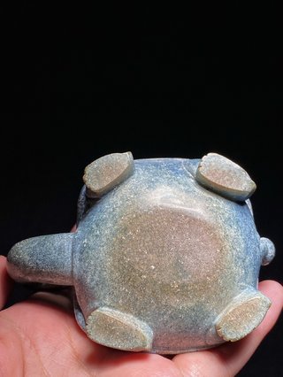 和田玉籽料|明以前 和田玉籽料受沁 赑屓 水丞 水注 摆件