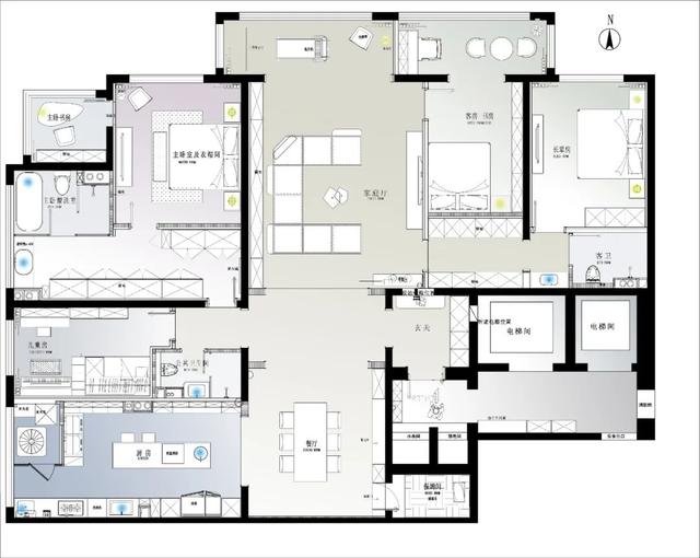308㎡现代混搭,异域风情的设计,时尚又复古的气息