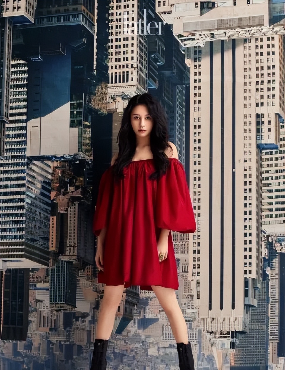 邱淑贞|张艺谋女儿不靠颜值也能赢!穿西装跟邱淑贞女儿拍大片,气场超强