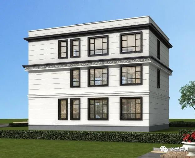 框架结构14.5X13米,建房就选这款平屋顶,美观实用造价低