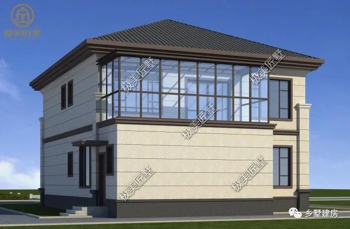 占地11.78X16.24米,二层新中式别墅风格,谁看谁都会心动