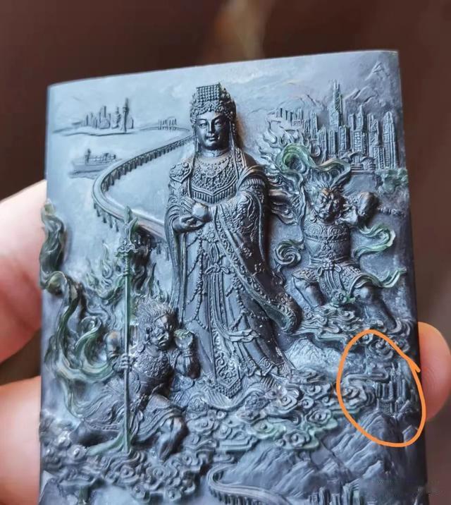 雕刻|邹万通墨翠雕妈祖,巴掌方牌装了整片东南