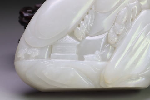 和田玉籽料|和田玉籽料“童子戏鹅”山子摆件