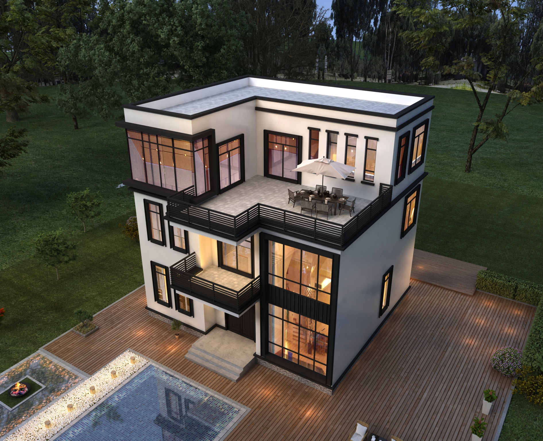 140平新中式住宅,地下室做酒窖空间