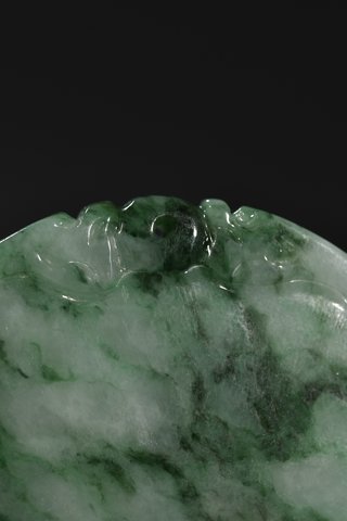 翡翠|晚清 老翡翠祥龙牌